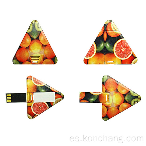 Unidad flash USB de tarjeta triangular